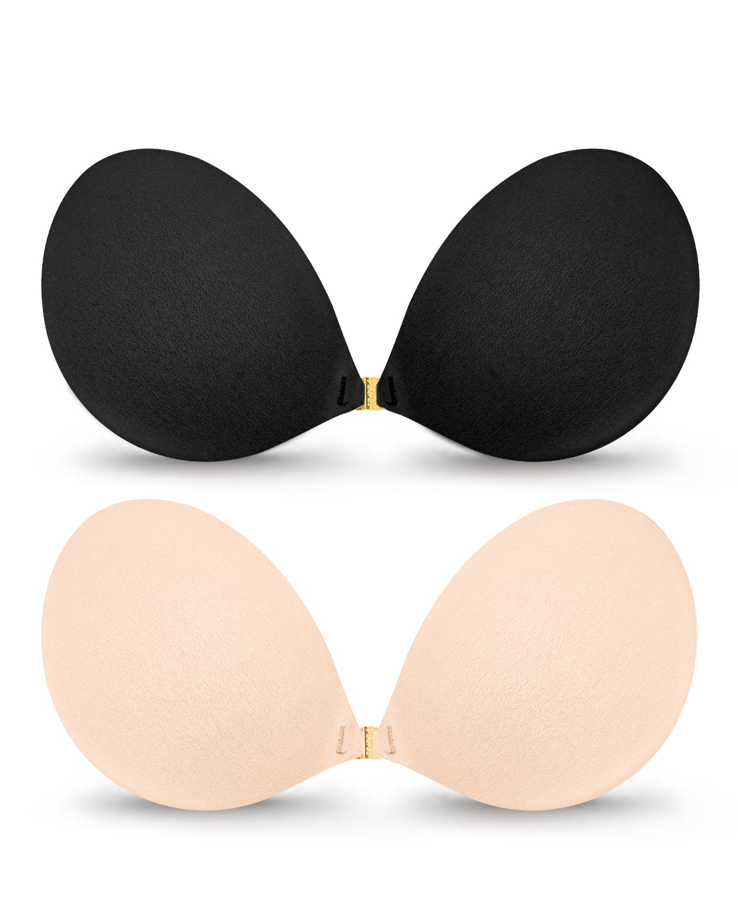 Adhesive Bra Push Up Sticky Strapless Bra, 2 Pack Invisible Backless Novelty Bras for Women
