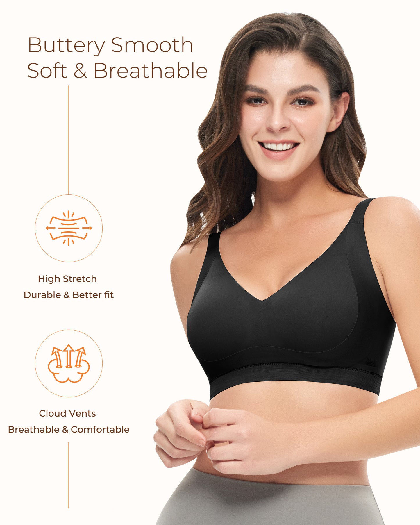 V-Neck Lifting Seamless Bra