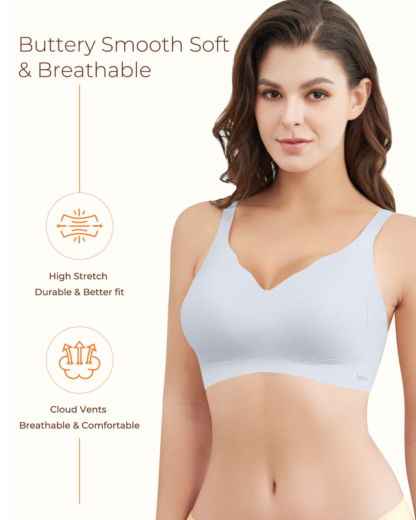 Deep V Wireless Bras