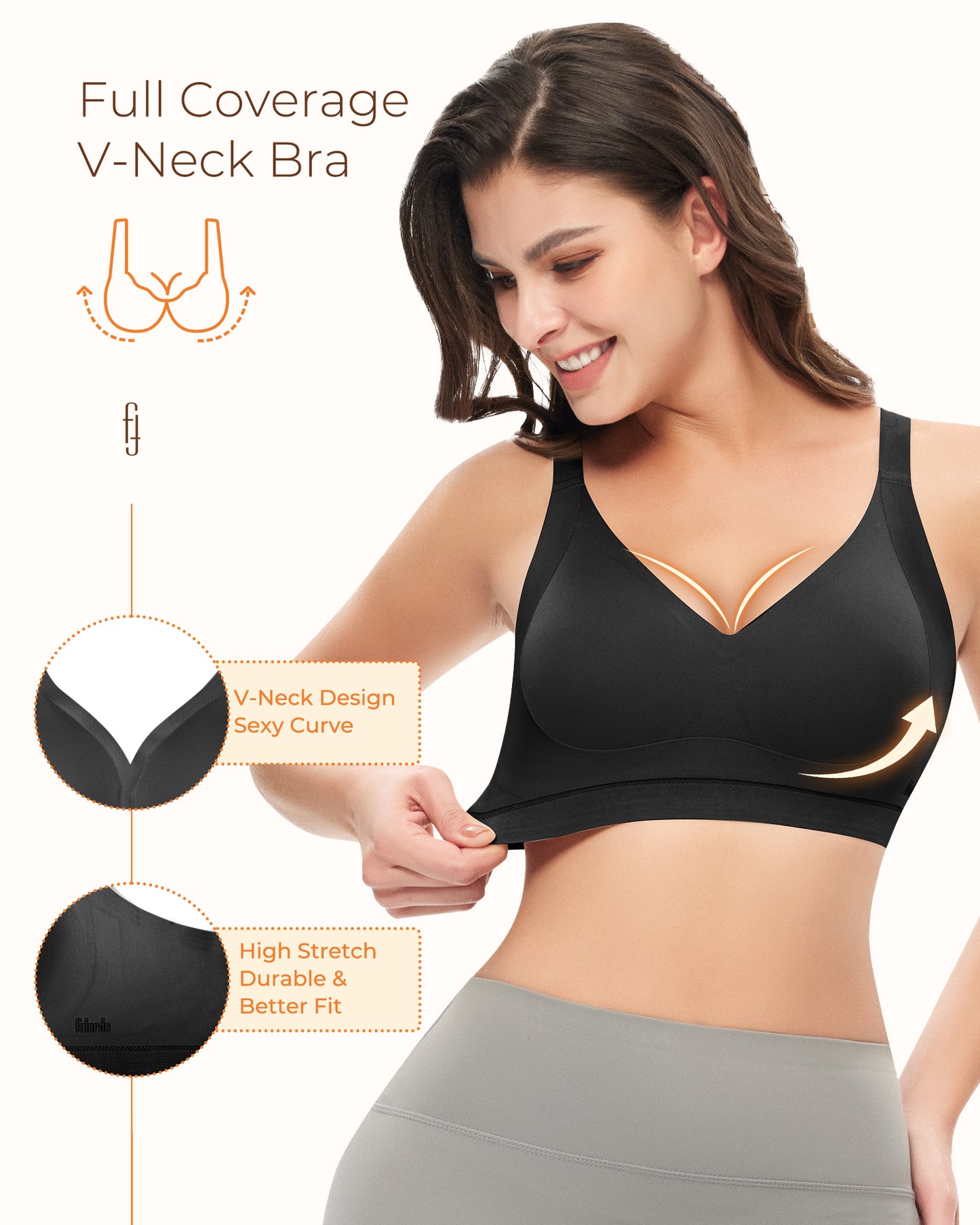 V-Neck Lifting Seamless Bra