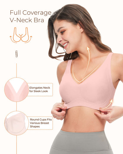 V Neck Seamless Bras