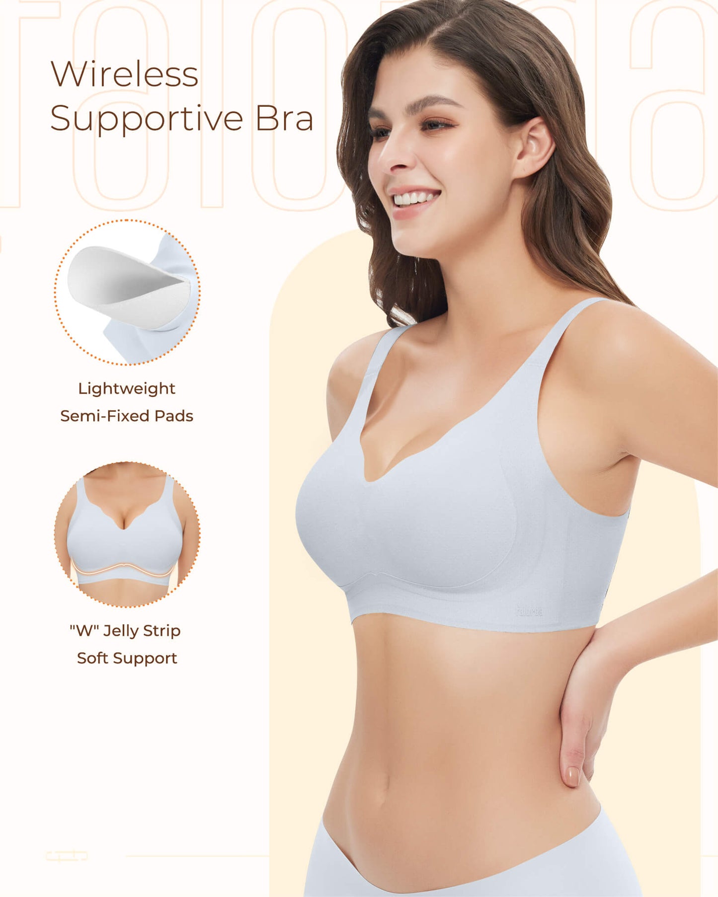Deep V Wireless Bras
