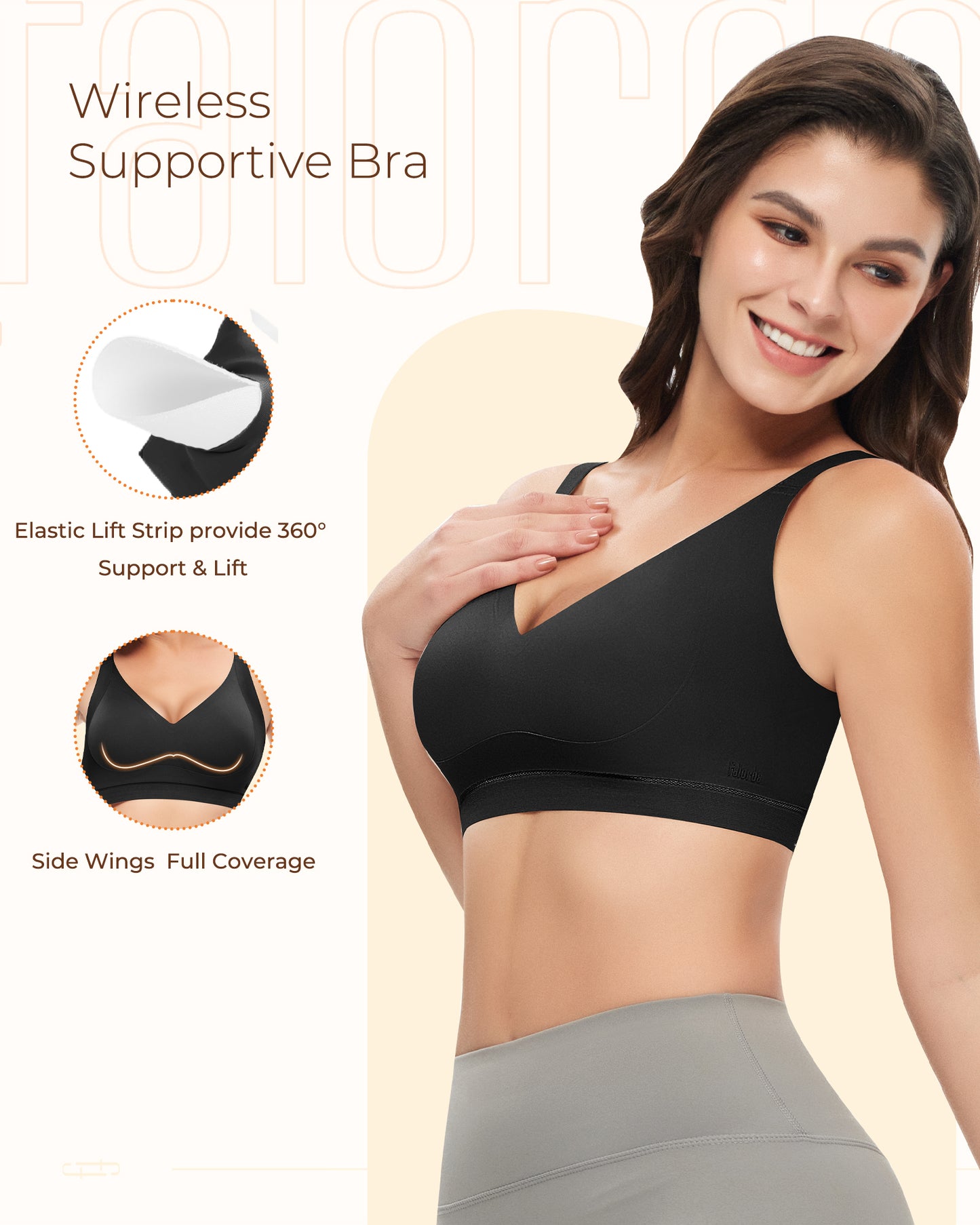 V-Neck Lifting Seamless Bra