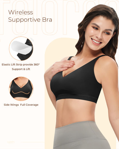 V-Neck Lifting Seamless Bra