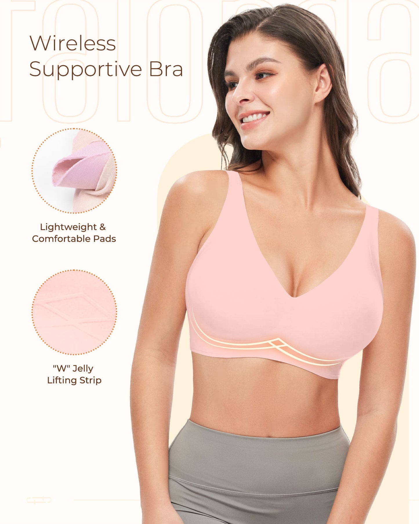 V Neck Seamless Bras
